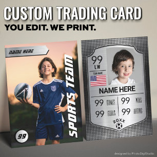 Contato Cartão de Troca de Futebol Personalizado, Jogador
