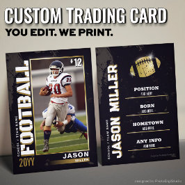 Contato Cartão de Troca de Futebol Personalizado, Jogador 