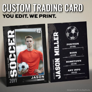 Contato Cartão de Troca de Futebol Personalizado, Jogador