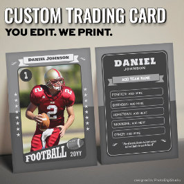 Contato Cartão de Troca de Futebol Personalizado, Jogador 