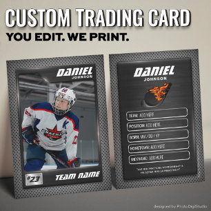 Contato Cartão de Troca de Hockey Personalizado, Jogador d