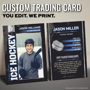 Contato Cartão de Troca de Hockey Personalizado, Jogador P