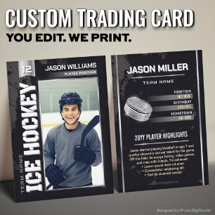 Contato Cartão de Troca de Hockey Personalizado, Jogador P
