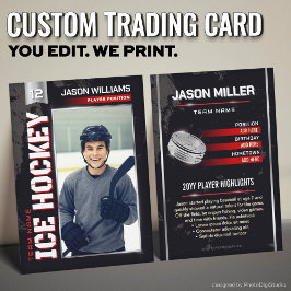 Contato Cartão de Troca de Hockey Personalizado, Jogador P