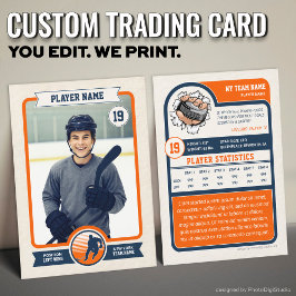Contato Cartão de Troca de Hockey Personalizado Vintage, J