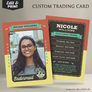 Contato Cartão de Troca de Noiva de Equipe Personalizado, 
