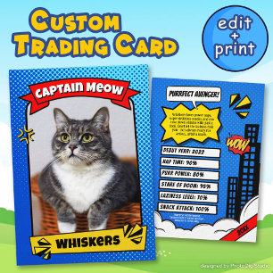 Contato Cartão de Troca de Quadrinhos do Supercat Presente
