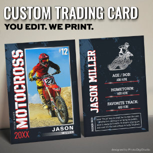 Contato Cartão de Troca Personalizado de Motocross, Cartão