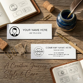 Contato Cartão de Visita Branco Mínimo com Letra Preta