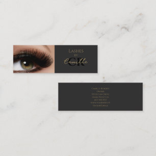 Contato Cartão de Visita de Cílios Fotografia Rota Black