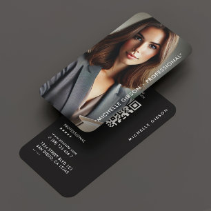 Contato Cartão de visita de fotos profissional mínima do M
