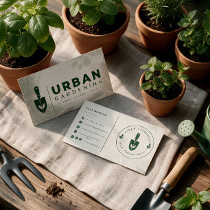 Contato cartão de visita de jardineiro urbano viveiro