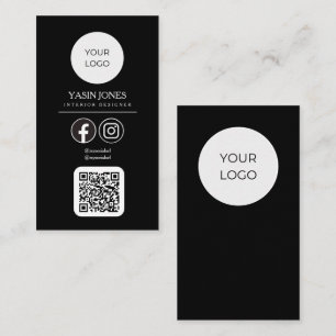 Contato Cartão de Visita de Negócios Moderno com Código QR