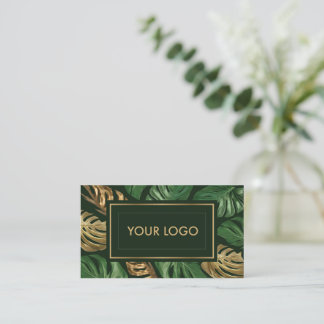 Contato Cartão de visita de Tema Tropical Elegante