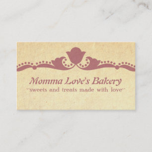 Contato Cartão de visita floral do Flourish, malva