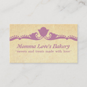 Contato Cartão de visita floral do Flourish, roxo