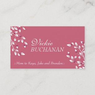 Contato Cartão de visita floral elegante