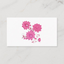 Contato Cartão de Visita Floral Elegante Rosa