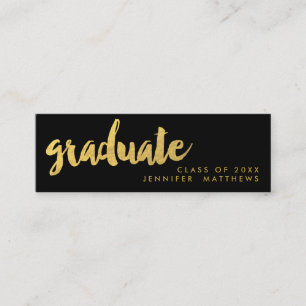 Contato Cartão de visita graduado do roteiro   do ouro