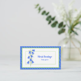 Contato Cartão de Visita Lovely Bluebells & Blue Crocuses