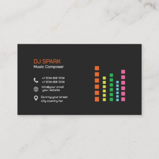 Contato Cartão de visita para DJ Business