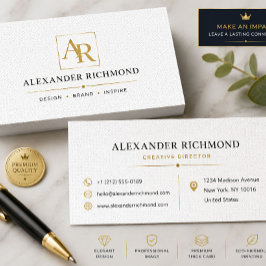 Contato Cartão de Visita Personalizado Minimalista de Luxo