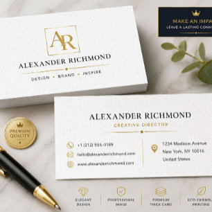 Contato Cartão de Visita Personalizado Minimalista de Luxo