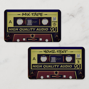 Contato Cartão de Visita Retro Mixtape