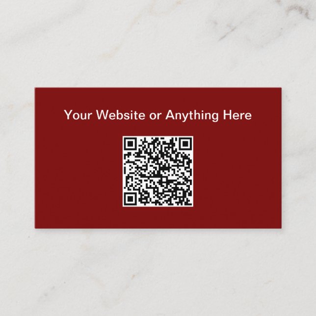 Contato Cartão de Visita Simples com QR Code para Pequenas (Frente)