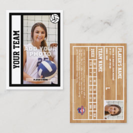 Contato Cartão de Voleibol Personalizado (Branco)