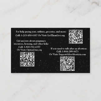 Contato Cartão informativo de gravidez e após aborto