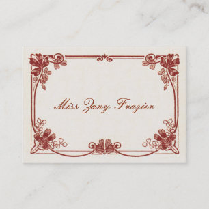 Contato Cartão telefónico social francês de Edwardian