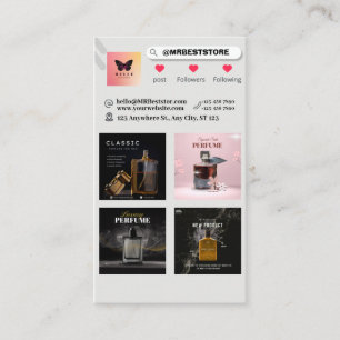 Contato Colagem de Fotos de Código QR de Cartão de visita