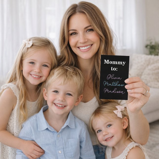 Contato Mamãe para: Cartão de Chamada de Nomes de Crianças (Criador carregado)