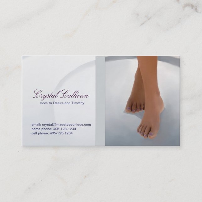 Contato Mamães que chamam o modelo de cartão de negócios (Frente)