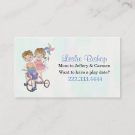 Contato Menino e menina no cartão de data do jogo das