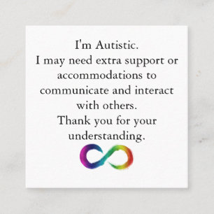 Contato "Sou Autista" Sensibilização - Cartão de Comunicaç