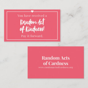 Contato Você recebeu um Cartão de bondade de Ato Aleató