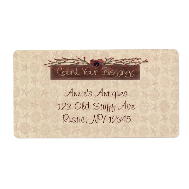 Conte a sua etiqueta de bençãos (Frente)