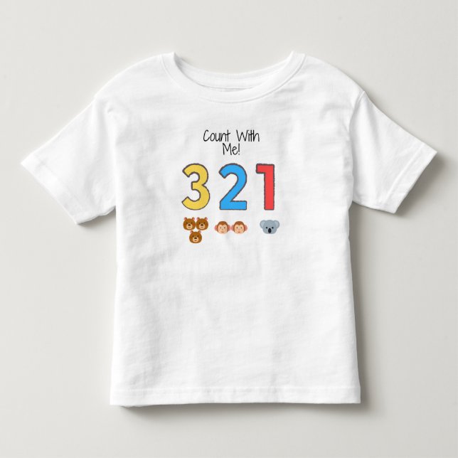 Conte Comigo! 1-3 – Camiseta Infantil de Aprendiza (Frente)