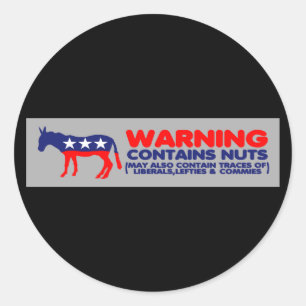 Contém loucos adesivo anti-liberal para-choques