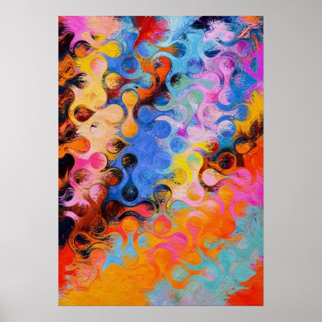Contemporary Colorful Abstract Poster (Frente)