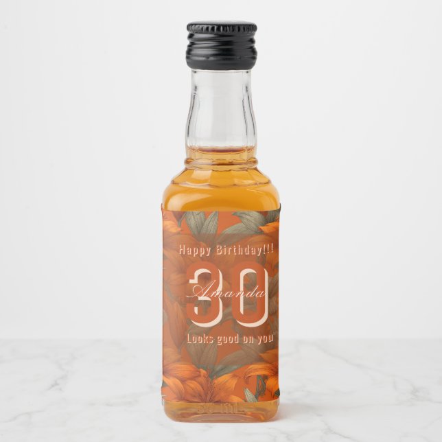 Contemporary Custom Lilies Floral Surprise Birthda (Frente)