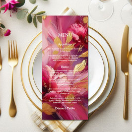 Contemporary Elegance:  Fuchsia Pink Gold Menu