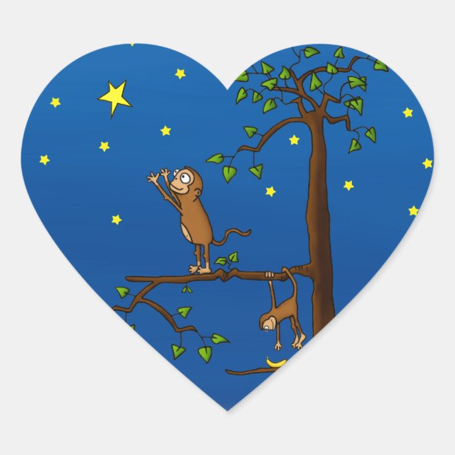 Continua A Atingir Os Autocolantes De Macacos (Frente)