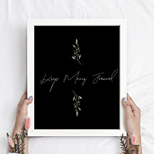 Continuar a Avançar Poster de Cotação Inspiraciona