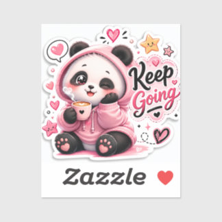Continue – Adesivo de Motivação do Panda Aconchega