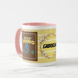 Continue Em Frente – Caneca de Flores Motivacionai