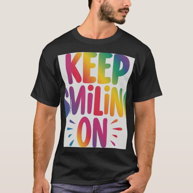 Continue sorrindo na t-shirt (Frente)