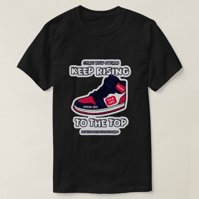 Continue Subindo Ao Topo T.R.K T-shirt (Frente do Design)